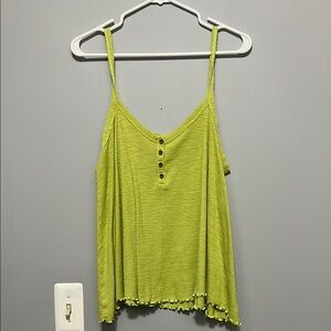 NWOT American Eagle Green Sleeveless Top with Button Detail